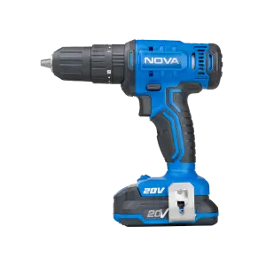 دریل شارژی نووا 20 ولت با بدنه مشکی و طراحی کامل